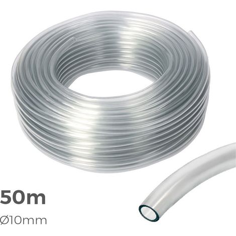 Tuyau Transparent Ø Intérieur 10mm Ø Extérieur 14mm Rouleau 50m (1/3)