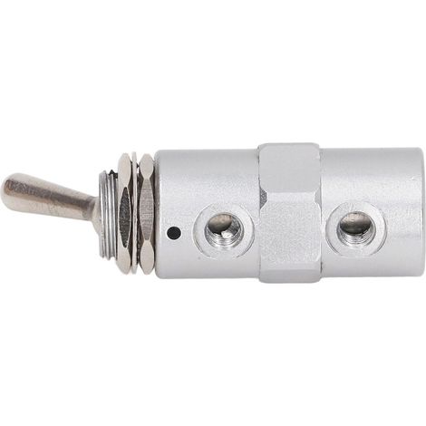 Pneumatischer Kippschalter, Aluminium, leicht, manueller pneumatischer mechanischer Drehknopfschalter M5 (1/5)