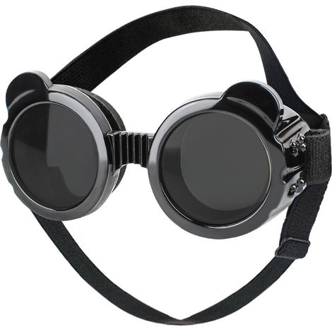 Hundebrille: Sonnenbrille für Haustiere mit UV-Schutz, winddicht und beschlagfrei, mit verstellbaren Riemen, geeignet für Katzen und kleine bis mittelgroße Hunde und ideal zum Radfahren und Autofahren (1/5)