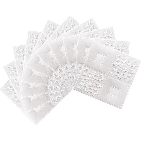 Panneau Mural En Mousse - Revêtement Mural Auto-Adhésif 3D Type Brique - 10 Pièces - 35 cm x 35 cm (1/5)