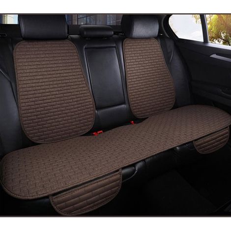 Cojín para asientos de coche delanteros y traseros,transpirable y antideslizante,juego de tres piezas en negro y rojo (1/5)