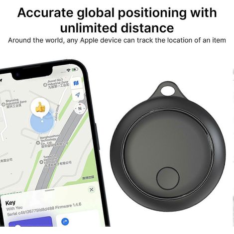 BT Tracker Item Finder, kompatibel mit „Find My“, 4er-Pack batteriebetriebene Gegenstandsfinder mit Kettenhalterung