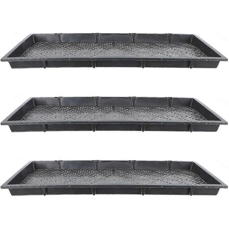 Lot de 3 plateaux de germination résistants pour semis – Idéaux pour une utilisation en serre et sur le rebord de fenêtre afin de favoriser une croissance optimale grâce à la chaleur et à l'humidité. (1/3)