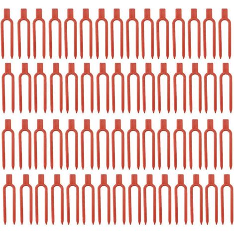 100 clips de jardinage en plastique, outils de plantation et de fixation des plantes grimpantes (rouge) (1/3)