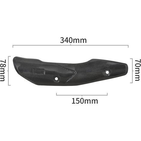 Carbon fiber exhaust cover/exhaust pipe heat shield/exhaust pipe protective cover for Kawasaki Z900 (17-23) (1/4)