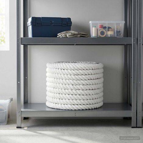 vidaXL Corda di Cotone 20 mm 100 m Bianco 100% Cotone (1/5)