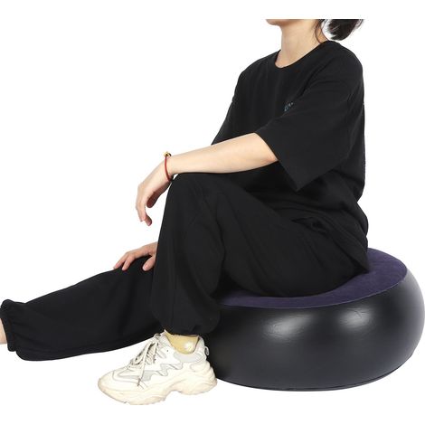 Eosnow Tragbarer Outdoor-Campingstuhl, aufblasbarer Beflockungshocker, Fußstütze für Zuhause, Büro, Reisen (1/5)
