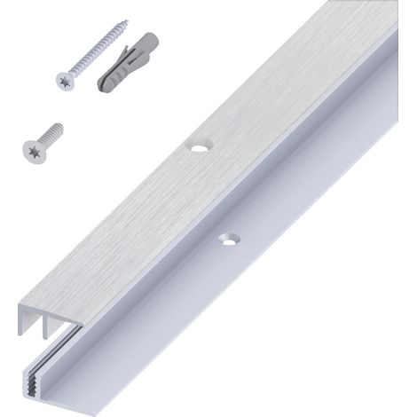 alfer Abschluss- + Träger- 1 m, 21 x 10.5 x 7 - 15 mm Alu eloxiert Profil (1/2)