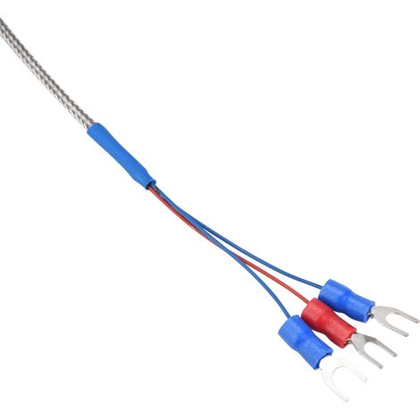 Thermomètre à résistance de platine de type sonde PT100, thermocouple à trois fils fileté M8, fil de détection de température, longueur de la sonde 50 mm. (1/5)