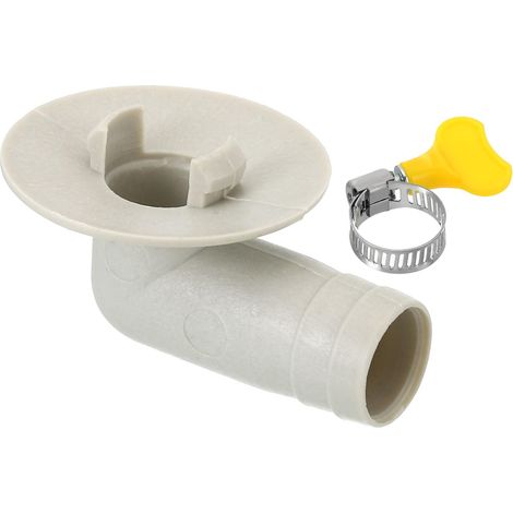 15mm Connecteur de Tuyau de Vidange de Climatiseur, 1 Pcs Connecteur de Vidange Universel avec Cerceau de Serrage pour Robinet D'Unité Ac à Fenêtre Mini-Fendue, Modèle Blanc 11 (1/5)