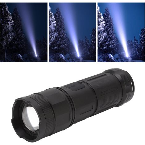 Hochleistungsfähige und ultrahelle Outdoor-Taschenlampe, 3500 lm, wiederaufladbar, tragbare Hochleistungs-Taschenlampe mit Zoom- und Intensitätsregelung. (1/5)