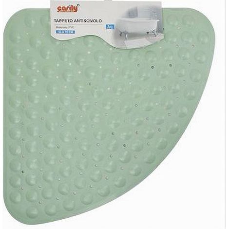 Cleafe - Tappeto Pvc Antiscivolo Triangolare Verde Per Vasca Bagno Doccia 50 X 70cm 79734 - (1/2)