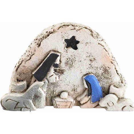Figura de la Natividad hecha de resina, hecha a mano, 5 x 8 cm, decoración de Pascua, decoración de mesa, miniatura cristiana, decoración de mesa de resina (1/4)