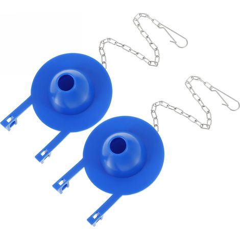 Clapet de Toilette en Pvc Bleu, Modèle Simple, Lot de 2 (1/5)