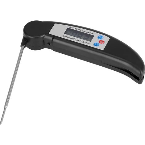 Thermomètre de cuisine à sonde pour barbecue et mesure de température de la viande (noir) (1/5)