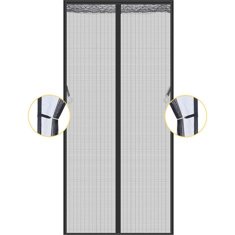 Magnetisches Moskitonetz für Tür und Fenster, 70 x 210 cm, Türvorhang, Anti-Fliegen-Insekten, magnetisches Moskitonetz, Klebestreifen, automatisch schließendes Netz