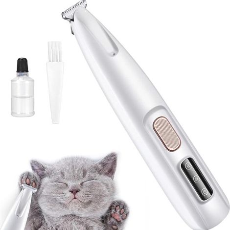 Geräuschlose Hundeschermaschine kabellose Tierschermaschine mit LED-Licht Hunde und Katzentrimmer mit LED-Anzeige wasserdichter wiederaufladbarer (1/5)