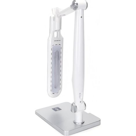 Lampe de bureau LED ajustable corps argenté 9W, 3000-6500K, protection oculaire pour étude, éclairage confort (1/3)