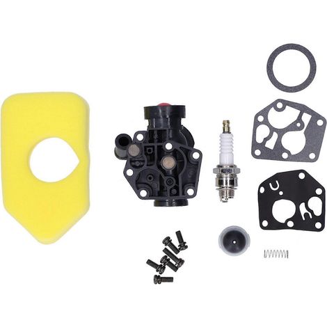 Kit de carburador compatible con los números de pieza de la cortadora de césped: 795477, 795469, 794147, 699660, 794161, 498811 y 698369.