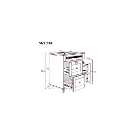 Meuble‑lavabo sur pied avec vasque céramique – Portes à fermeture amortie, noir, dimensions 76 x 46 x 86,5 cm – Design moderne et robuste (1/5)