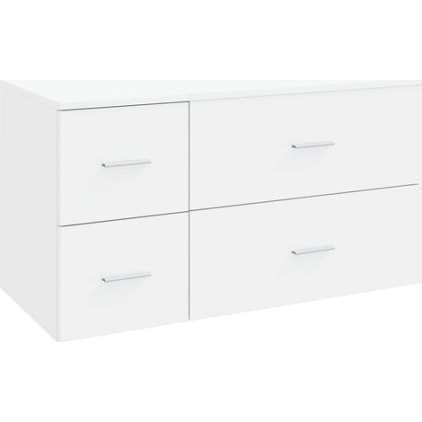 Bathroom Furniture Set 2 pcs White Engineered Wood vidaXL (1/5)
