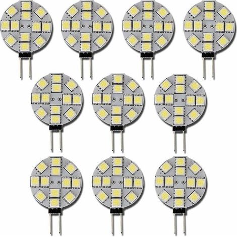 10x Ampoule LED G4 DC 12V Non dimmable Blanc 6000K Ampoule de lumière Remplacement 20W Lampe halogène pour Cuisine Camping-Car RV remorque Bateau (1/5)