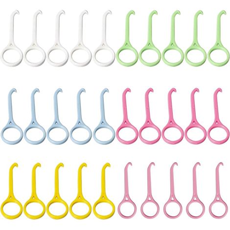 30 Pieces Dental Aligner Removal Tool, Invisible Dental Appliance Hook, Oral Care Accessory (6 Colors) (1/5)