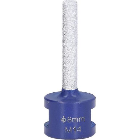 Fraise diamantée à doigt pour brasage sous vide, filetage M14, pour porcelaine et céramique dure, 8 mm (1/5)