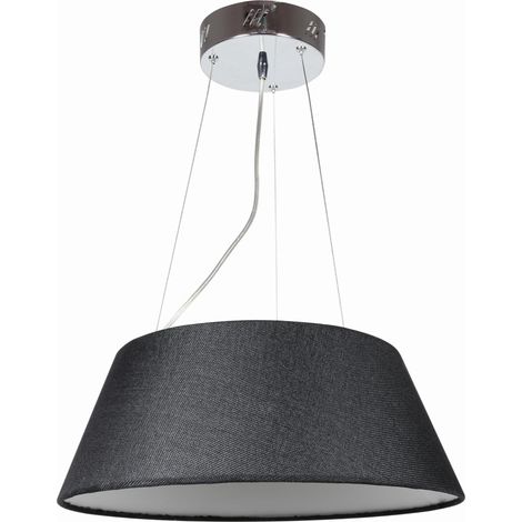 Suspension LED Candellux Gusto Ø40 noir tissu chromé (1/2)