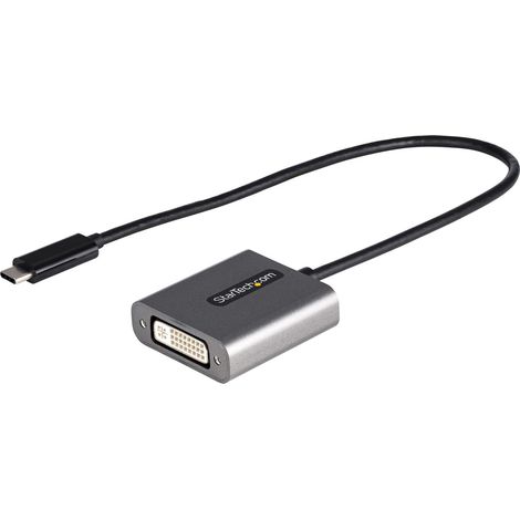 StarTech.com Adaptateur USB C vers DVI - Adaptateur Dongle USB-C vers DVI-D 1920x1200p - USB Type C vers Écrans/Affichages DVI - Convertisseur Graphique - Compatible Thunderbolt 3 (CDP2DVIEC)