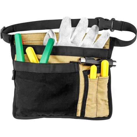 Ceinture à Outils Utilitaire Sac Ceinture avec Poches et Compartiments pour Outils, Bricoleur, Jardinage et Mécanicien Hommes et Femmes (1/4)