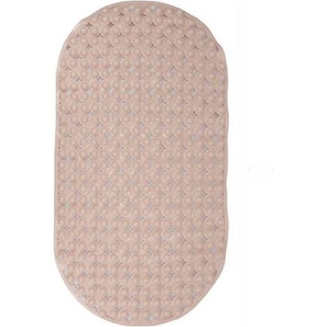 Trade Shop - Tappeto Tappetino Pvc Ovale Antiscivolo Vasca Da Bagno Doccia 69x36cm 79745 Rosa - (1/2)
