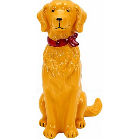 Statue de Vase de chien décorative en résine, fabriquée à la main, en forme de fleur, pour table de jardin, bureaux, Golden Retriever (1/5)