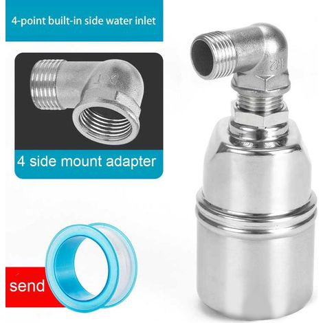 Valve Flotteur De Niveau D Eau - Acier Inoxydable 304 - Automatique Sans Alimentation Electrique - Pour Chateau D Eau Reservoir Solaire - 1 Unite (1/4)