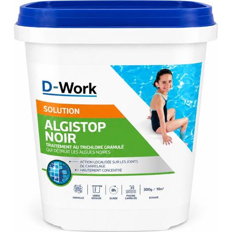 Algistop Noir 5 kg - Algicide Curatif Contre les Algues Noires - Efficace et Facile d'Utilisation - D-Work