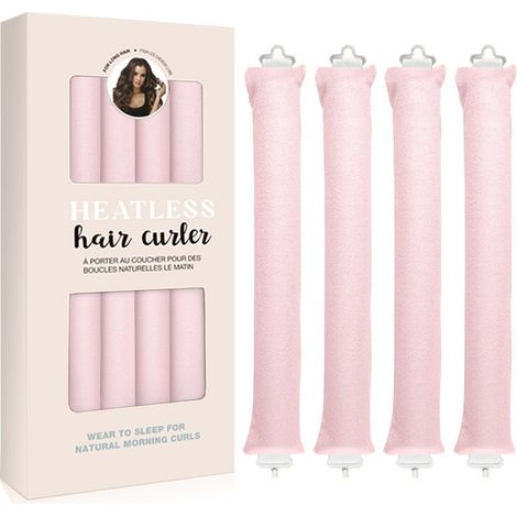 Fer à boucler doux sans chaleur - Fer à boucler velours 4 secondes pour des ondulations de nuit. Boucles douces adaptées à tous les types de cheveux. (1/3)