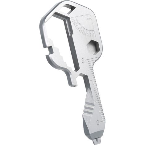 Multiherramienta: llave inglesa, llavero, destornillador, punta hexagonal, abridor de botellas, taladro, cortacables, medidor de ángulos, abrelatas, pelacables, regla (1/5)