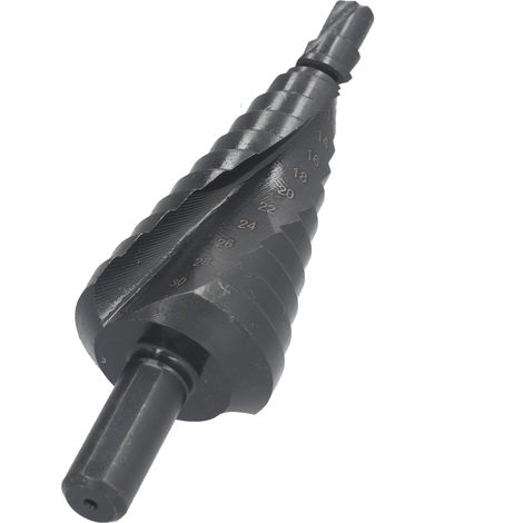 Foret étagé en acier rapide 6-30 mm, accessoire de perçage pour le fer et le bois (1/5)