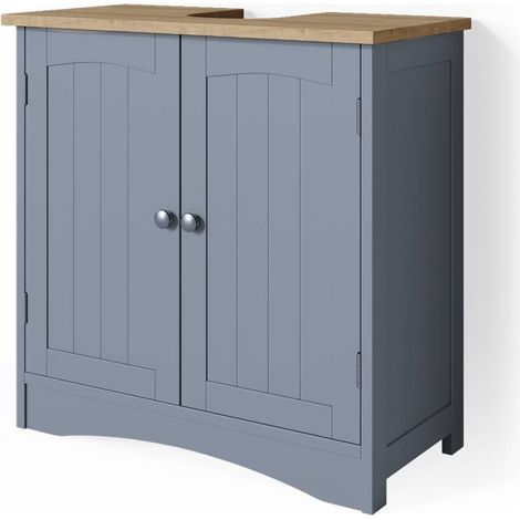 Meuble sous vasque simple Bianco, Gris, 60 x 60 cm, Vicco (1/5)