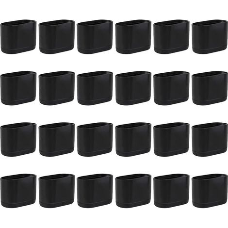Stuhlkappen – 15 x 30 mm – Für Stuhl- und Tischbeine aus Kunststoff – Boden- und Möbelschutz – 24 Stück (1/5)