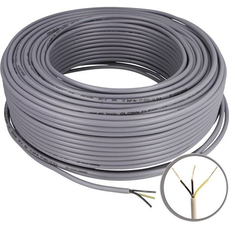 Câble de commande PVC 3 x 1,0 mm² avec conducteur de protection