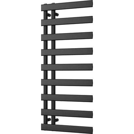 Agar - Black Towel Radiator - H1156mm x W500mm (1/3)