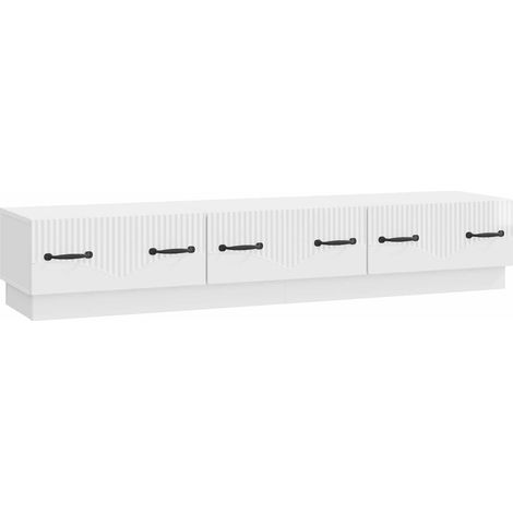 TV Cabinet High Gloss White 147 x 34.5 x 27 cm Engineered Wood vidaXL