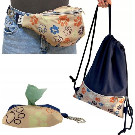 Conjunto: mochila, bolso de mujer, riñonera, mochila, dispensador de excremento (1/5)