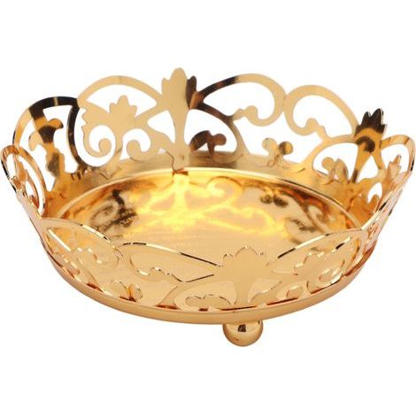 Goldene Schale im Antik-Stil für Snacks, ideal für Picknicks, Camping und Partys (1/5)