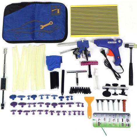 Kit de débosselage sans peinture : marteau à inertie et pastilles de traction adhésives (1/5)