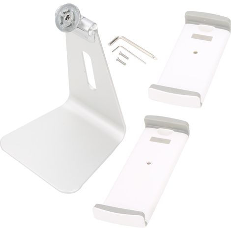 Support pour téléphone portable, tablette ou PC, en alliage d'aluminium argenté, cadre de support rotatif réglable pour bureau.