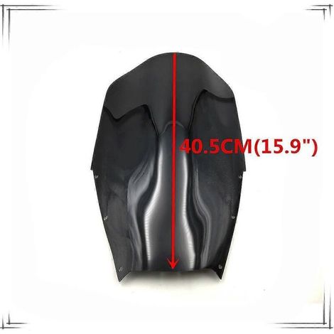 Pare-brise de moto Yamaha TDM 900, déflecteur de vent, 40,5 cm, noir (modèles 2002-2014, 2003, 2004, 2005)
