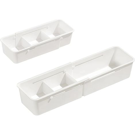 Organisateur de tiroir coulissant réglable - Organisateur de tiroir profond, compartiments coulissants pour ustensiles de cuisine, outils de barbecue, maison (1/5)