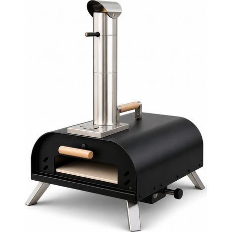 Forno per Pizza Portatile a Carbone con Camino e Termometro Integrato Default Title (1/5)